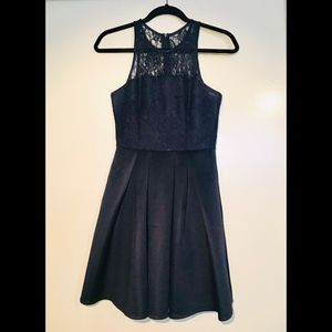 Navy Blue Lace Cocktail Dress